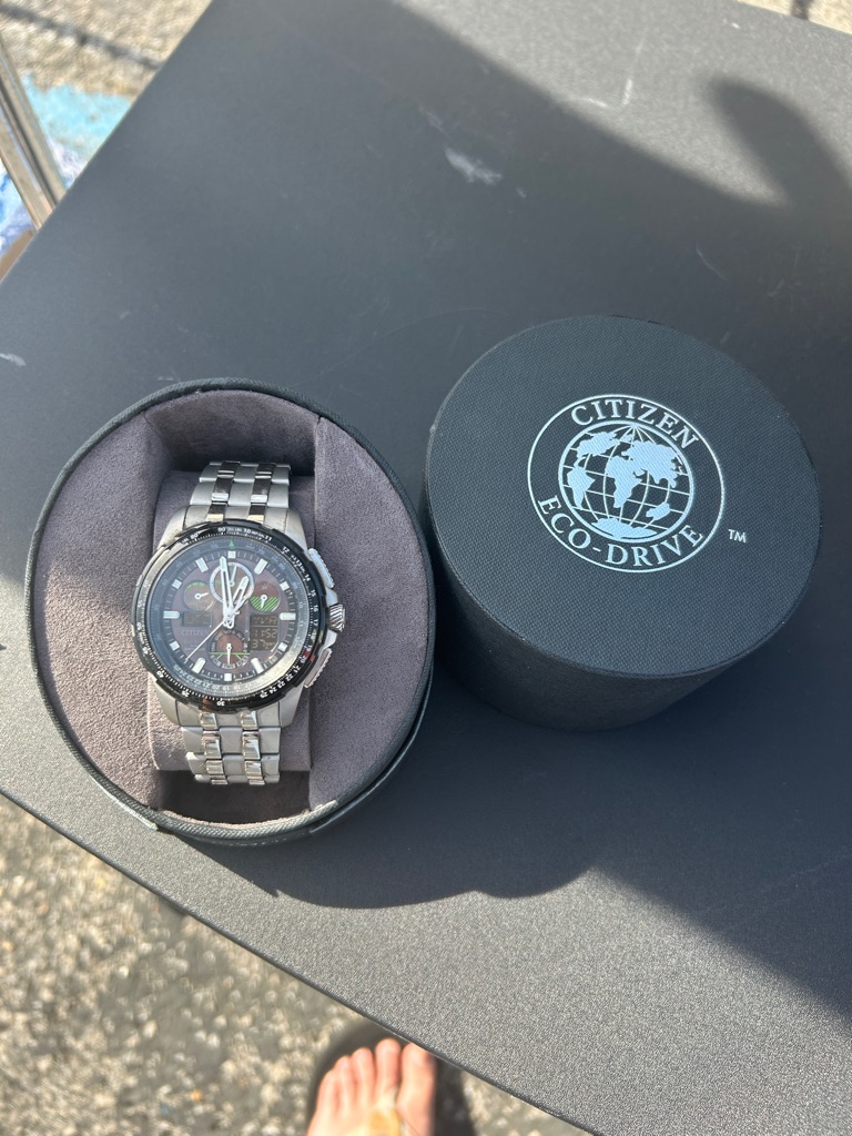 Citizen Silver Stainless Steel Mens Watch With Black Dial